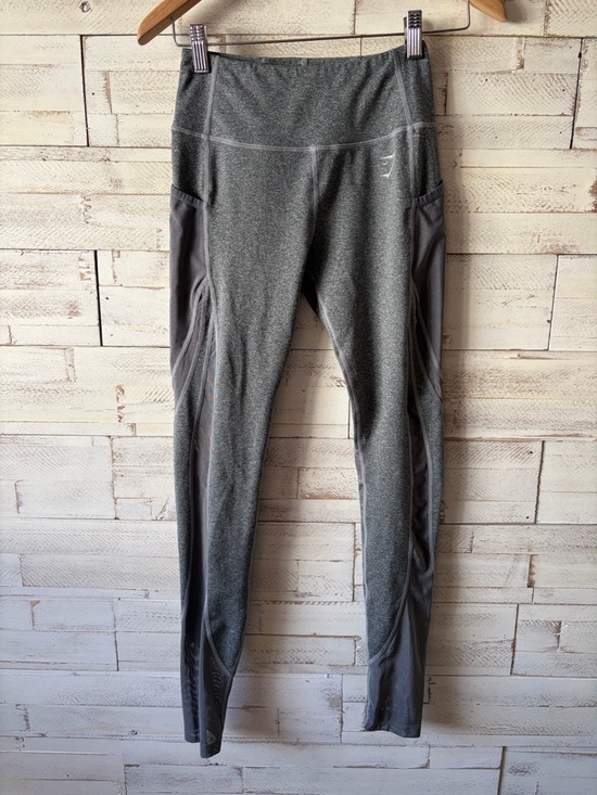 Gymshark Pants - Gymshark leggings size small gray dry pockets mesh womens athletic workout